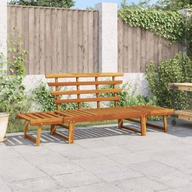 Banco de jardín 2 en 1 190 cm madera maciza acacia