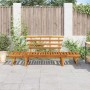 Banco de jardín 2 en 1 190 cm madera maciza acacia