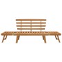 Banco de jardín 2 en 1 190 cm madera maciza acacia