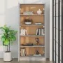 Sonoma-graues Sperrholzregal 82,5 x 30,5 x 185,5 cm von vidaXL, Bücherregale und Regale - Ref: Foro24-815115, Preis: 133,37 €...