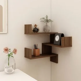 Corner wall shelf, brown oak, 40x40x50 cm by vidaXL, Shelves and shelves - Ref: Foro24-815208, Price: 23,96 €, Discount: %