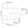 Corner wall shelf, brown oak, 40x40x50 cm by vidaXL, Shelves and shelves - Ref: Foro24-815208, Price: 23,91 €, Discount: %