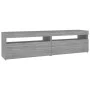 TV-Ständer mit LED-Leuchten 2 Stück grau Sonoma 75x35x40 cm von vidaXL, TV-Möbel - Ref: Foro24-815126, Preis: 88,55 €, Rabatt: %