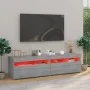 TV-Ständer mit LED-Leuchten 2 Stück grau Sonoma 75x35x40 cm von vidaXL, TV-Möbel - Ref: Foro24-815126, Preis: 88,55 €, Rabatt: %