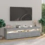 TV-Ständer mit LED-Leuchten 2 Stück grau Sonoma 75x35x40 cm von vidaXL, TV-Möbel - Ref: Foro24-815126, Preis: 88,55 €, Rabatt: %