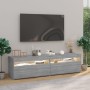 TV-Ständer mit LED-Leuchten 2 Stück grau Sonoma 75x35x40 cm von vidaXL, TV-Möbel - Ref: Foro24-815126, Preis: 89,84 €, Rabatt: %