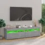 TV-Ständer mit LED-Leuchten 2 Stück grau Sonoma 75x35x40 cm von vidaXL, TV-Möbel - Ref: Foro24-815126, Preis: 88,55 €, Rabatt: %