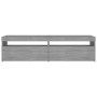 Mueble de TV con luces LED 2 uds gris Sonoma 75x35x40 cm de vidaXL, Muebles TV - Ref: Foro24-815126, Precio: 92,24 €, Descuen...