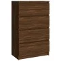 Sideboard Eiche braun Sperrholz 60x35x98,5 cm von vidaXL, Sideboards - Ref: Foro24-815077, Preis: 98,57 €, Rabatt: %