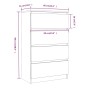 Sideboard Eiche braun Sperrholz 60x35x98,5 cm von vidaXL, Sideboards - Ref: Foro24-815077, Preis: 102,87 €, Rabatt: %