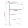 Sideboard Eiche braun Sperrholz 60x35x98,5 cm von vidaXL, Sideboards - Ref: Foro24-815077, Preis: 98,57 €, Rabatt: %