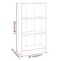 Regal aus geräuchertem Eichensperrholz, 60 x 24 x 109 cm von vidaXL, Bücherregale und Regale - Ref: Foro24-815087, Preis: 47,...