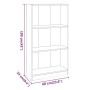 Smoked oak plywood shelf 60x24x109cm by vidaXL, Bookcases and shelves - Ref: Foro24-815087, Price: 48,61 €, Discount: %