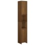 Armario de baño madera contrachapada roble marrón 30x30x183,5cm de vidaXL, Muebles de baño - Ref: Foro24-815110, Precio: 95,46 €