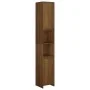 Badezimmerschrank aus braunem Eichensperrholz, 30 x 30 x 183,5 cm von vidaXL, Badezimmermöbel - Ref: Foro24-815110, Preis: 93...