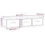 Sonoma grau Holzwerkstoff-Hängeschrank 88x26x18,5 cm von vidaXL, Regale und Regale - Ref: Foro24-815082, Preis: 48,71 €, Raba...
