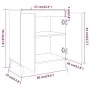 Aparador de madera contrachapada roble marrón 60x35x70 cm de vidaXL, Aparadores - Ref: Foro24-815161, Precio: 68,01 €, Descue...