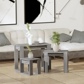 Stackable tables 3 pieces Sonoma gray plywood by vidaXL, Side tables - Ref: Foro24-815223, Price: 56,20 €, Discount: %