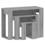 Stackable tables 3 pieces Sonoma gray plywood by vidaXL, Side tables - Ref: Foro24-815223, Price: 56,20 €, Discount: %