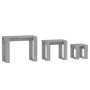 Stackable tables 3 pieces Sonoma gray plywood by vidaXL, Side tables - Ref: Foro24-815223, Price: 57,73 €, Discount: %
