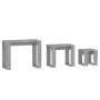 Stackable tables 3 pieces Sonoma gray plywood by vidaXL, Side tables - Ref: Foro24-815223, Price: 56,20 €, Discount: %