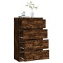 Aparador madera contrachapada color roble ahumado 60x35x98,5 cm de vidaXL, Aparadores - Ref: Foro24-815075, Precio: 79,56 €, ...