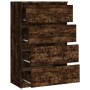 Aparador madera contrachapada color roble ahumado 60x35x98,5 cm de vidaXL, Aparadores - Ref: Foro24-815075, Precio: 79,56 €, ...
