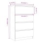 Aparador madera contrachapada color roble ahumado 60x35x98,5 cm de vidaXL, Aparadores - Ref: Foro24-815075, Precio: 79,56 €, ...