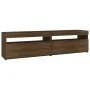 Mueble de TV con luces LED 2 uds roble marrón 75x35x40 cm de vidaXL, Muebles TV - Ref: Foro24-815128, Precio: 86,94 €, Descue...
