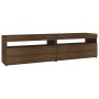TV-Schrank mit LED-Leuchten, 2 Stück, braune Eiche, 75 x 35 x 40 cm von vidaXL, TV-Möbel - Ref: Foro24-815128, Preis: 88,15 €...