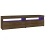 TV-Schrank mit LED-Leuchten, 2 Stück, braune Eiche, 75 x 35 x 40 cm von vidaXL, TV-Möbel - Ref: Foro24-815128, Preis: 86,94 €...
