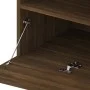 TV-Schrank mit LED-Leuchten, 2 Stück, braune Eiche, 75 x 35 x 40 cm von vidaXL, TV-Möbel - Ref: Foro24-815128, Preis: 86,94 €...