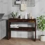 Smoked oak plywood console table 102x30x80 cm by vidaXL, Side tables - Ref: Foro24-815219, Price: 43,95 €, Discount: %