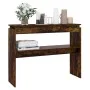 Konsolentisch aus geräuchertem Eichensperrholz, 102 x 30 x 80 cm von vidaXL, Seitentische - Ref: Foro24-815219, Preis: 43,95 ...