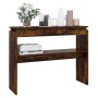Konsolentisch aus geräuchertem Eichensperrholz, 102 x 30 x 80 cm von vidaXL, Seitentische - Ref: Foro24-815219, Preis: 44,52 ...
