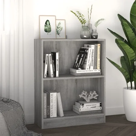 Estantería madera de ingeniería gris Sonoma 60x24x76 cm de vidaXL, Librerías y estanterías - Ref: Foro24-815085, Precio: 33,9...
