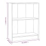 Regal aus technischem Holz in Sonoma-Grau, 60 x 24 x 76 cm von vidaXL, Bücherregale und Regale - Ref: Foro24-815085, Preis: 3...