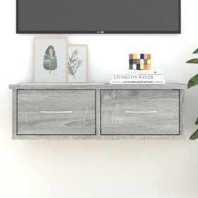 Sonoma-Wandschrank aus grauem Sperrholz, 60 x 26 x 18,5 cm von vidaXL, Regale und Regale - Ref: Foro24-815079, Preis: 37,38 €...