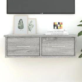 Sonoma-Wandschrank aus grauem Sperrholz, 60 x 26 x 18,5 cm von vidaXL, Regale und Regale - Ref: Foro24-815079, Preis: 36,83 €...
