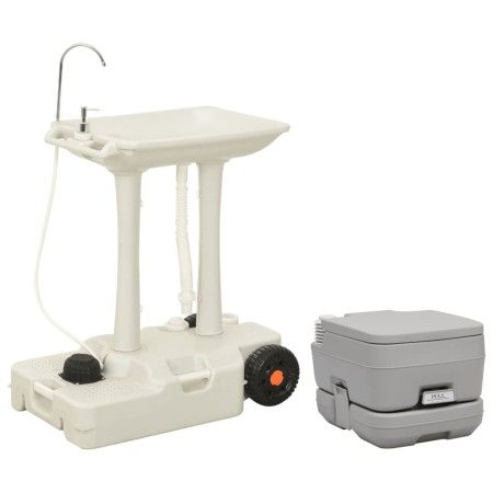 Juego de inodoro con lavabo portátil para camping de vidaXL, Camping y senderismo - Ref: Foro24-3154908, Precio: 307,76 €, De...