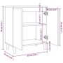 Aparador madera contrachapada color roble ahumado 60x35x70 cm de vidaXL, Aparadores - Ref: Foro24-815156, Precio: 52,48 €, De...