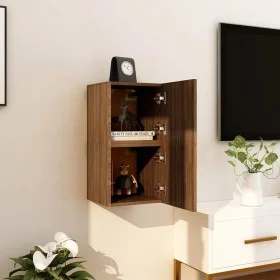 Wand-TV-Schränke 2 Stück braune Eiche 30,5x30x30 cm von vidaXL, TV-Möbel - Ref: Foro24-815142, Preis: 28,91 €, Rabatt: %