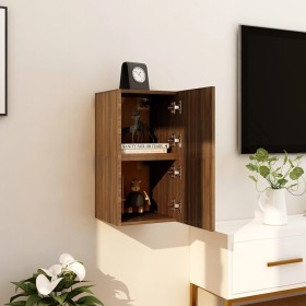 Wand-TV-Schränke 2 Stück braune Eiche 30,5x30x30 cm von vidaXL, TV-Möbel - Ref: Foro24-815142, Preis: 29,17 €, Rabatt: %