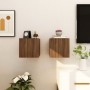 Wand-TV-Schränke 2 Stück braune Eiche 30,5x30x30 cm von vidaXL, TV-Möbel - Ref: Foro24-815142, Preis: 29,17 €, Rabatt: %