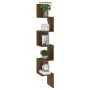 Brown oak wood wall corner shelf 20x20x127.5 cm by vidaXL, Shelves and shelves - Ref: Foro24-815212, Price: 28,94 €, Discount: %