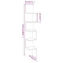 Wand-Eckregal aus braunem Eichenholz, 20 x 20 x 127,5 cm von vidaXL, Regale und Regale - Ref: Foro24-815212, Preis: 29,15 €, ...