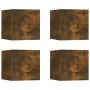 Muebles para TV de pared 4 uds roble ahumado 30,5x30x30 cm de vidaXL, Muebles TV - Ref: Foro24-815137, Precio: 57,43 €, Descu...