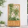 Arriate de jardín con enrejado madera de acacia