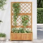 Arriate con enrejado madera maciza de acacia 85x38x150 cm