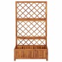 Arriate con enrejado madera maciza de acacia 85x38x150 cm